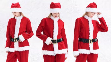 Christmas Costume Santa Claus Family Full Set Size XS-XL Men/Women/Boys CPC012