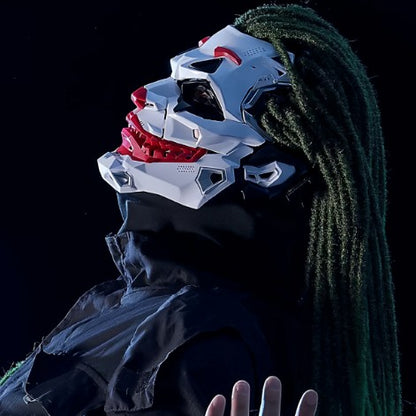 Cosplay Party Cyberpunk Joker Clown Mask Braids Size Free Unisex