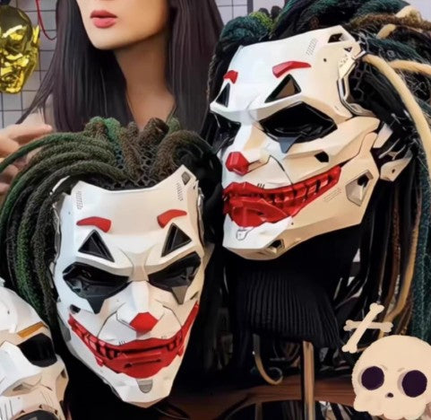 Cosplay Party Cyberpunk Joker Clown Mask Braids Size Free Unisex
