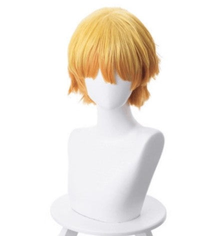 Cosplay Demon Slayer Zenitsu Agatsuma Costume Wig Size Free Unisex