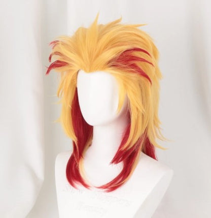 Cosplay Demon Slayer Rengoku Kyoujurou Costume Wig Size Free Unisex