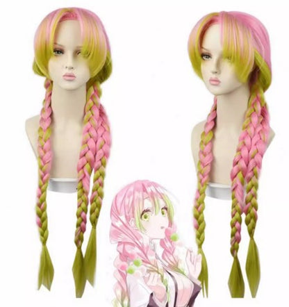 Cosplay Demon Slayer Mitsuri Kanroji Costume Wig Size Free