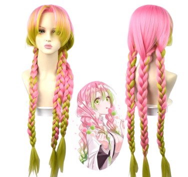 Cosplay Demon Slayer Mitsuri Kanroji Costume Wig Size Free