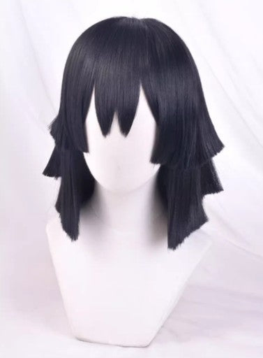 Cosplay Demon Slayer Obanai Iguro Costume Wig Size Free