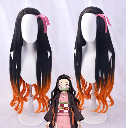 Cosplay Demon Slayer Nezuko Kamado Costume Wig Size Free
