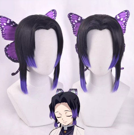 Cosplay Demon Slayer Shinobu Kocho Costume Wig Size Free