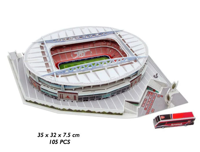 3D PUZZLE EMIRATES STADIUM DIY SELF MODEL WITH FREE LIGHT