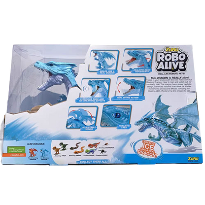 ROBO ALIVE ICE BLASTING DRAGON BLUE FIGURE