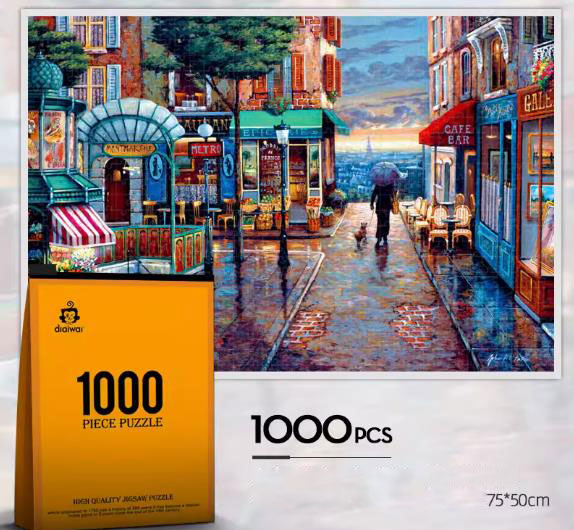 JIGSAW PIZZLE JP022 ROMANTIC TOWN 1000 PIECE 75 X 50 CM