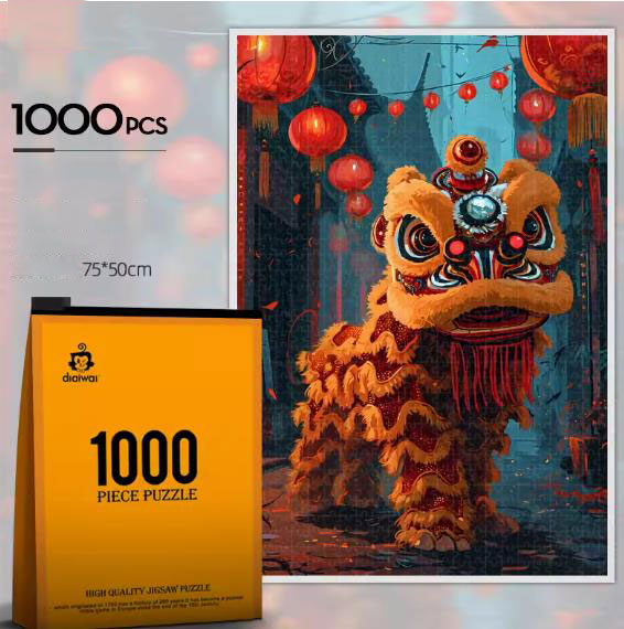 JIGSAW PIZZLE JP027 LION DANCE 1000 PIECE 75 X 50 CM