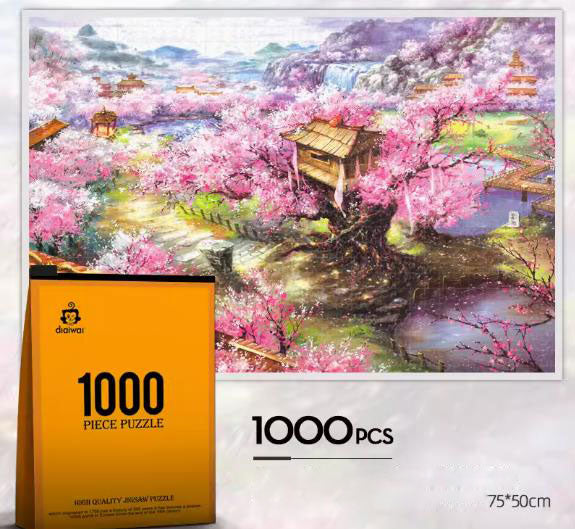 JIGSAW PIZZLE JP033 SAKURA VILLA 1000 PIECE 75 X 50 CM