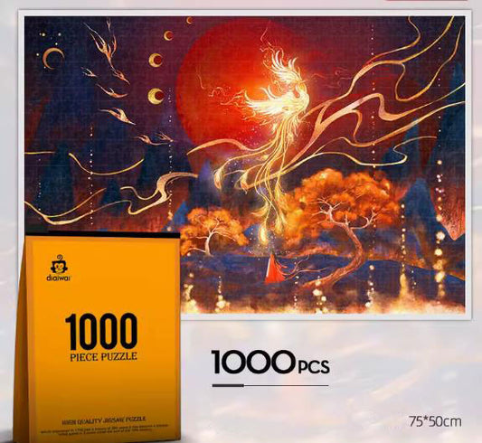 JIGSAW PIZZLE JP061 DANCING PHOENIX 1000 PIECE 75 X 50 CM