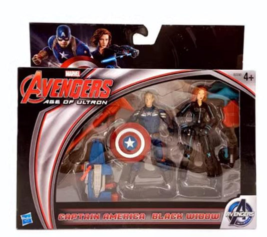 HASBRO MARVEL AVENGERS AGE OF ULTRON CAPTIN AMERICA & BLACK WIDOW ACTION FIGURE