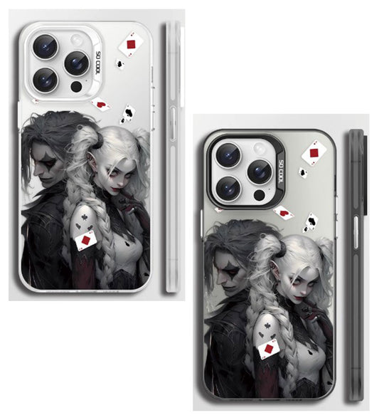 TheJoker & Harley Quinn Phone Case iPhone 11-16 Compatible Silicone Protective Cover MC008