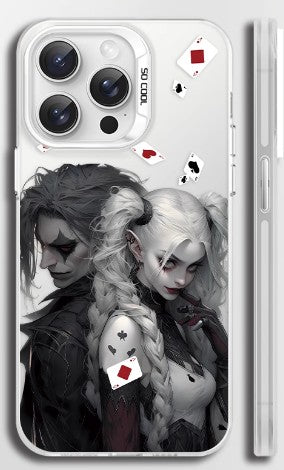 TheJoker & Harley Quinn Phone Case iPhone 11-16 Compatible Silicone Protective Cover MC008
