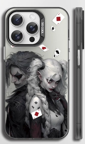 TheJoker & Harley Quinn Phone Case iPhone 11-16 Compatible Silicone Protective Cover MC008