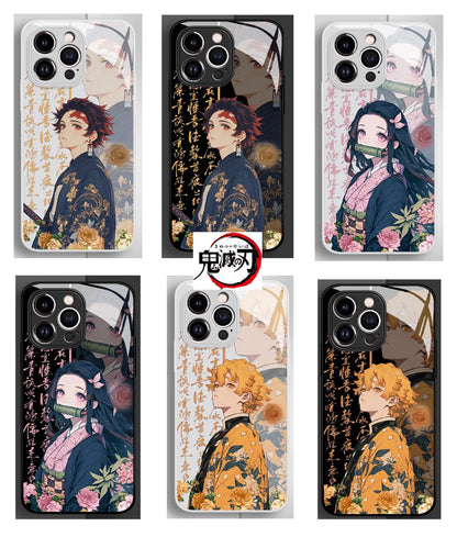 Demon Slayer Anime Phone Case iPhone 11-16 Compatible Silicone Protective Cover MC012
