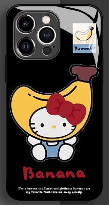 Hello Kitty Banana Anime Phone Case iPhone 11-17 Compatible Silicone Protective Cover MC026