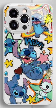 Stitch Phone Case iPhone 11-16 Compatible Silicone Protective Cover MC030