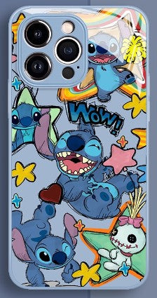 Stitch Phone Case iPhone 11-16 Compatible Silicone Protective Cover MC030