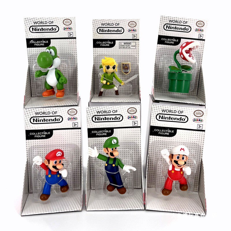 JAKKS PACIFIC NINTENDO COLLECTIBLE MARIO 3" ACTION 6 FIGURES SET