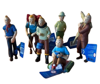 Collectable The Adventures of Tin Tin PVCF001 PVC 4.5-8 cm Figure 6/pcs Set