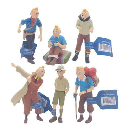 Collectable The Adventures of Tin Tin PVCF001 PVC 4.5-8 cm Figure 6/pcs Set