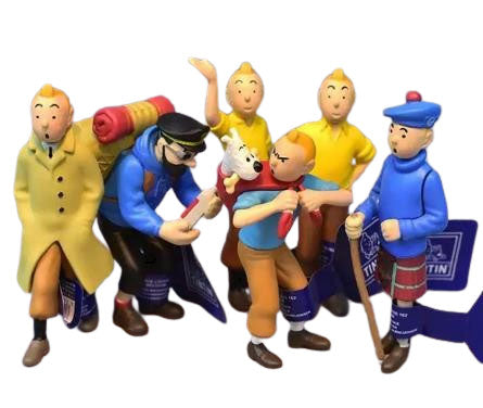 Collectable The Adventures of Tin Tin PVCF002 PVC 4.5-8 cm Figure 6/pcs Set