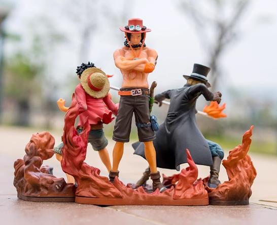 One Piece Luffy / Ace / Sabo PVCF90 PVC Figure 14-17 cm