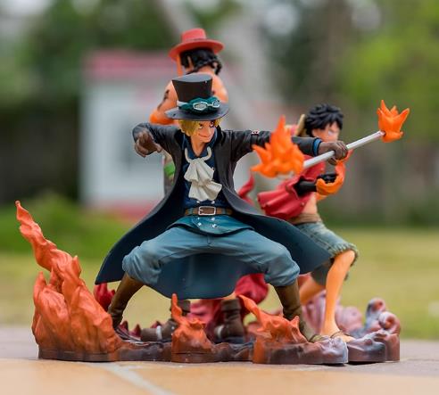 One Piece Luffy / Ace / Sabo PVCF90 PVC Figure 14-17 cm