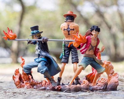 One Piece Luffy / Ace / Sabo PVCF90 PVC Figure 14-17 cm