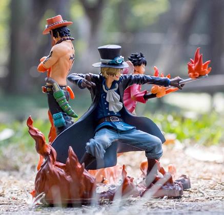 One Piece Luffy / Ace / Sabo PVCF90 PVC Figure 14-17 cm