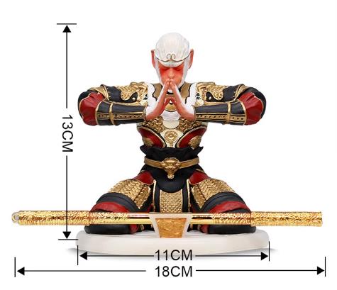 Black Mtyh Monkey King Sun Wukong PVCF177 Resin Figure 13 cm