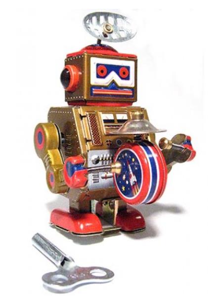 Collectable Vintage Classic Wind-up Metal Tin Toys Robot Band Leader Drummers Cymbals Set