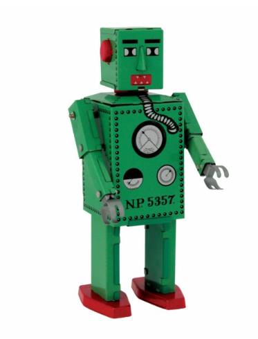 Collectable Vintage Classic Wind-up Metal Tin Toys Lilliput Robot 3 Colours