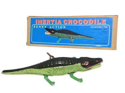 Collectable Vintage Classic Wind-up Metal Tin Toys MS224 Inertia Crocodile