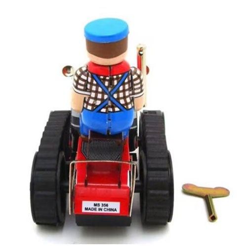 Collectable Vintage Classic Wind-up Metal Tin Toys MS356 Farm Tractor with Farmer