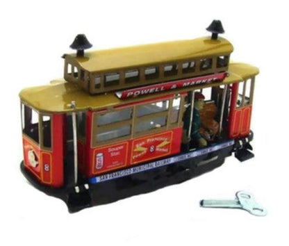 Collectable Vintage Classic Wind-up Metal Tin Toys MS915 Powell & Market San Francisco Cable Car