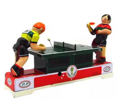 Collectable Vintage Classic Wind-up Metal Tin Toys MS358 Table Tennis Playing Ping Pong