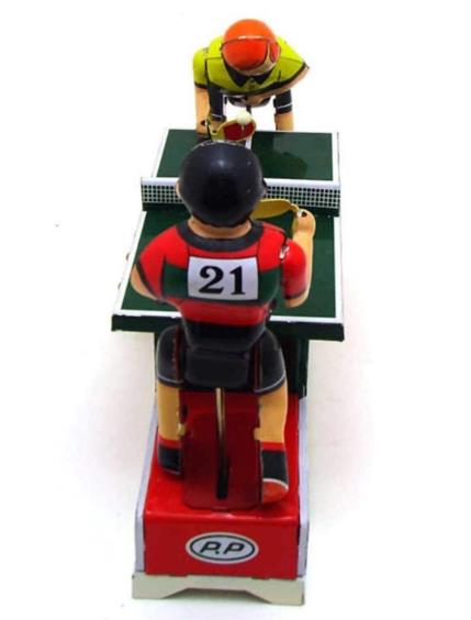 Collectable Vintage Classic Wind-up Metal Tin Toys MS358 Table Tennis Playing Ping Pong