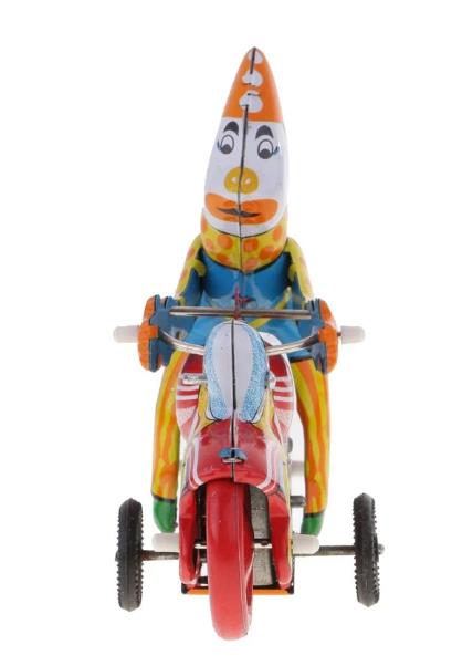 Collectable Vintage Classic Wind-up Metal Tin Toys MS629 Clown on Motorcyle