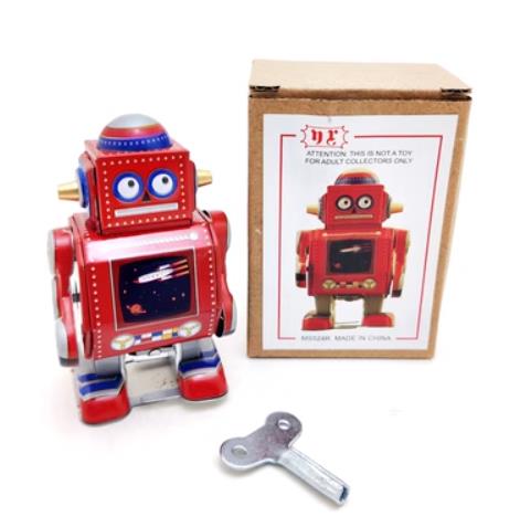 Collectable Vintage Classic Wind-up Metal Tin Toys Robot 2 Colours