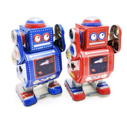 Collectable Vintage Classic Wind-up Metal Tin Toys Robot 2 Colours