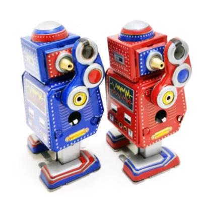 Collectable Vintage Classic Wind-up Metal Tin Toys Robot 2 Colours