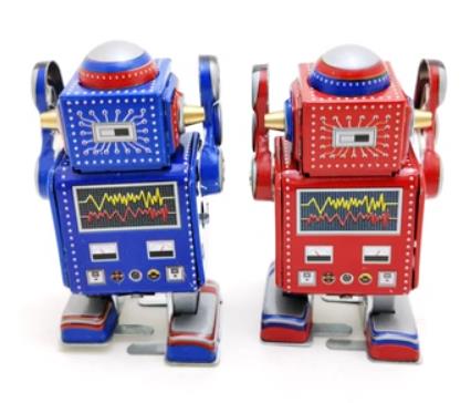 Collectable Vintage Classic Wind-up Metal Tin Toys Robot 2 Colours