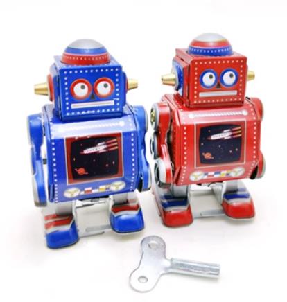 Collectable Vintage Classic Wind-up Metal Tin Toys Robot 2 Colours