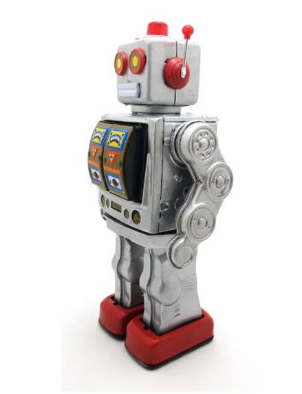 Collectable Vintage Classic Battery Operated ME100 Metal Tin Toys Spcae Walk Robot Vary Colours