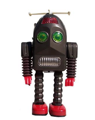 Collectable Vintage Classic Battery Operated MS2015 Metal Tin Toys Thunder Robot