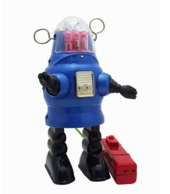 Collectable Vintage Classic Battery Operated MS2051 Metal Tin Toys Piston Action Robot 3 Colours