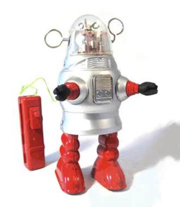 Collectable Vintage Classic Battery Operated MS2051 Metal Tin Toys Piston Action Robot 3 Colours